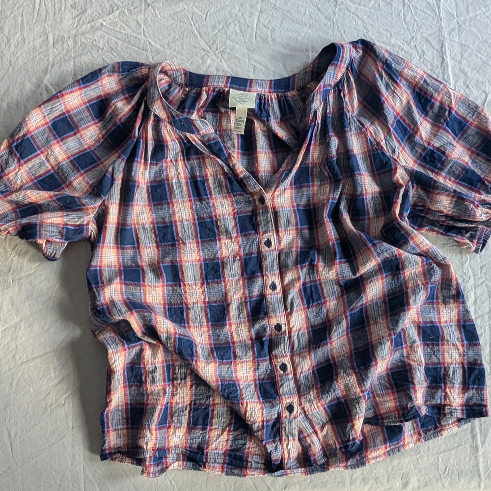 St. John's Bay Multicolor Plaid Shirt